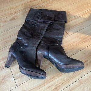 Rockport Brown Leather Knee-High Boots